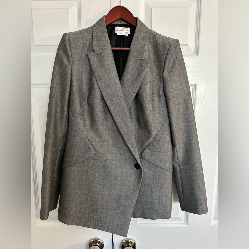 NWOT Alexander McQueen Gray Blazer Jacket